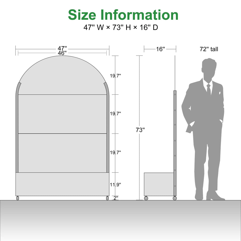 72"X47" Metal Flower Pots Arch Planter Box Elevated Garden Bed with Trellis for Vine Climbing Plants, Black