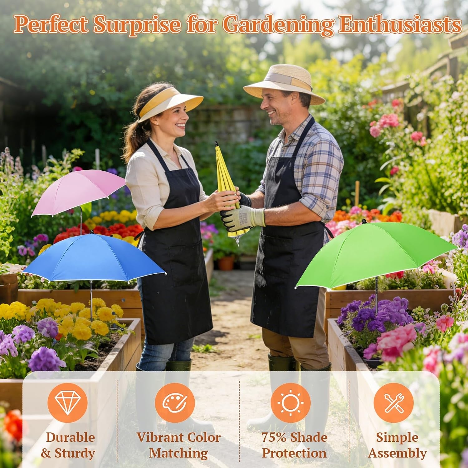 Plant Umbrellas for Outdoor Plants, Garden Umbrella Shade for Potted Plants and Garden Beds, Provide Shade to ‌Defend Plants from Blazing Sun