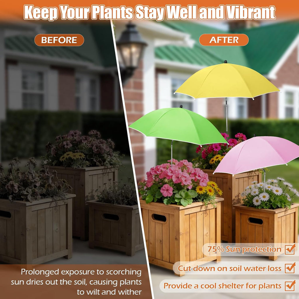 Plant Umbrellas for Outdoor Plants, Garden Umbrella Shade for Potted Plants and Garden Beds, Provide Shade to ‌Defend Plants from Blazing Sun