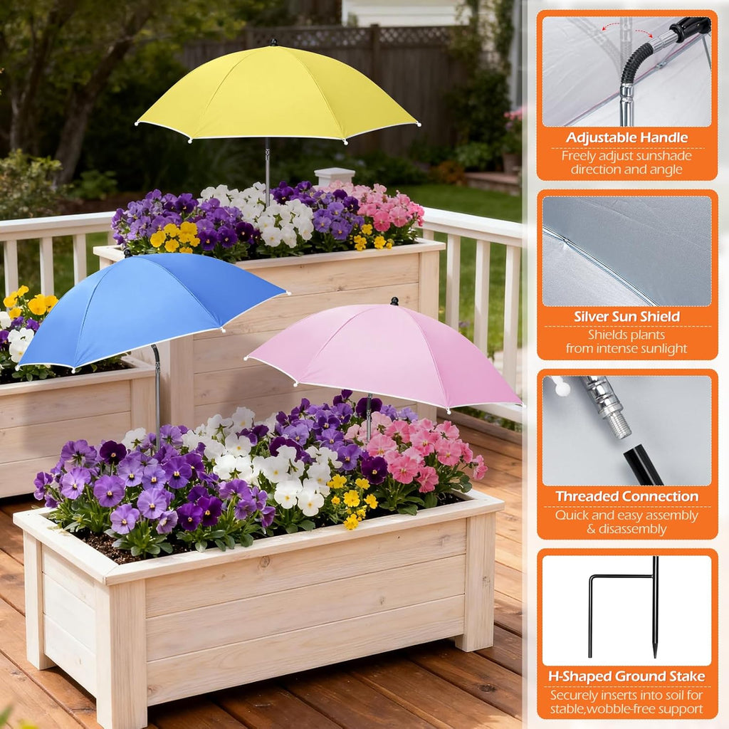 Plant Umbrellas for Outdoor Plants, Garden Umbrella Shade for Potted Plants and Garden Beds, Provide Shade to ‌Defend Plants from Blazing Sun