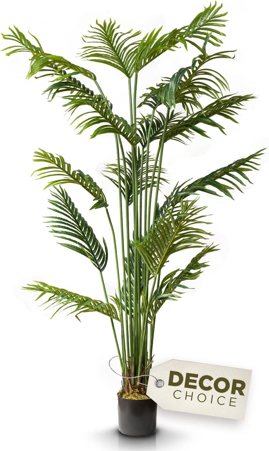 Artificial Palm Tree, Faux Plants for Home Decor Indoor 6 Feet, Fake Plants Tall for Office, Artificial Palm Plant & Large Plants for Living Room Decor, Faux Plants Indoor Artificial Tropical Plants