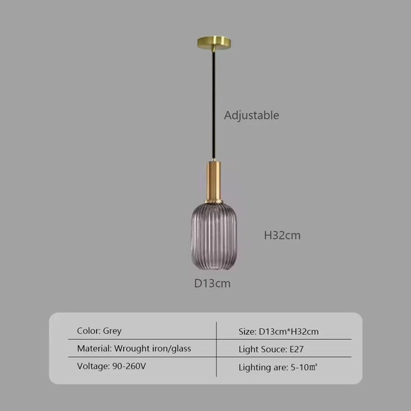 Nordic Minimalist Glass Pendant Lights Japanese LED Pendant Lamp for Dining Room Kitchen Bedside Home Decoration Hanging Light